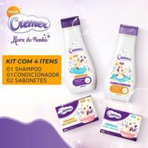 Kit infantil hora do banho Cremer shampoo/ condicionador e sabonetes