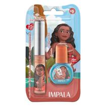 Kit Infantil Impala Brilho Labial e Esmalte Moana Kit Infantil Impala Brilho Labial e Esmalte Moana