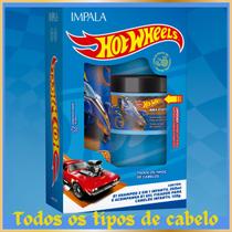 Kit Infantil Impala Hot Wheels Azul - Shampoo 2 em 1 - 250ml Gel Fixador 120g