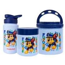 Kit Infantil Lanche Viagem Escola Patrulha Canina Volta as Aulas - 3uni -