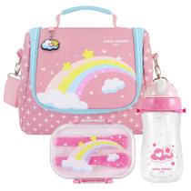Kit Infantil Lancheira Térmica Pote Lanche Garrafa Escolar Criança Passeio Viagem Alimento Comida Suco Água Marmita Kit Infantil Lancheira Térmica Pote Lanche Garrafa Escolar Criança Passeio Viagem Alimento Comida Suco Água Marmita