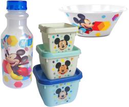 Kit Infantil Lancheirinha Mickey Porta Lanche Alimentação Kit Infantil Lancheirinha Mickey Porta Lanche Alimentação