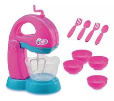 Kit Infantil Le Chef 312 - Batedeira Rosa ul E Utensílios