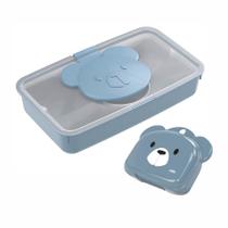 Kit Infantil Ludico Porta Lenços Umedecidos Saboneteira Porta Sabonete Ursinho