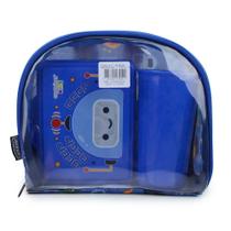 Kit Infantil Masculino Container Kids Lancheira Azul 13050 Kit Infantil Masculino Container Kids Lancheira Azul 13050