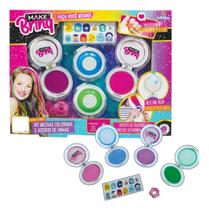 Kit Infantil Mechas Coloridas De Cabelo E Adesivos Para Unha