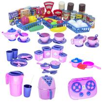 Kit Infantil Mercado Completo Cozinha Comida Louça Pote 70pç