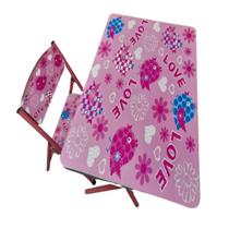 Kit infantil mesa e cadeira caderinha para estudos bricadeira alimentacao dobravel meninas rosa - Gimp