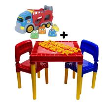 Kit Infantil Mesa Educativa Tritec + Brinquedo Baby Cargo