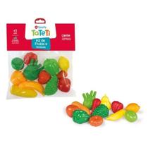 Kit Infantil Miniaturas de Frutas e Verduras de Brinquedo - Tateti 0209