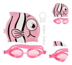 Kit Infantil Natação Óculos Touca e Protetores Inclusos Kit Infantil Natação Óculos Touca e Protetores Inclusos