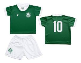 Kit Infantil Palmeiras Camisa 10 Torcida Baby Oficial