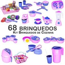 Kit Infantil Panela Air Fryer Prato Mercado Fruta Fogão 68pç