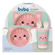 Kit Infantil para Alimentaçao Bambu Bebe Animais 5 PÇS Buba