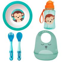 Kit Infantil Para Refeição 4 Peças Bowl Macaco Buba