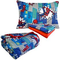 Kit Infantil Personagens Jogo De Cama 3 Peças + Edredom Solteiro Lepper