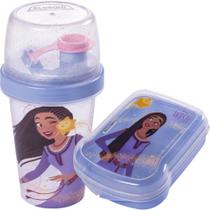 Kit Infantil Porta Lanche Escola Passeio Menina Wish Disney - Plasutil