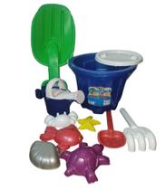 Kit Infantil Praia Balde de Areia Com Acessórios - REI DO BALDE