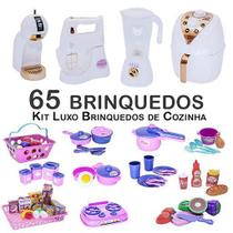 Kit Infantil Prato Copo Potes Mercado Panela De Pressão 65P