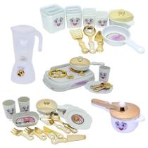 Kit Infantil Princesa Jantar Fogão Panelinha Talher 30Pç