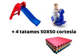 Kit Infantil Queima de Estoque - Escorregador baby 2 degraus + Gangorra Nhoca Varias Cores Exclusivas Disponíveis Alto brilho