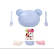 Kit Infantil Refeição Design Moderno E Divertido Com 3pçs Prato, Colher e Garfo - IAL008 Kit Infantil Refeição Design Moderno E Divertido Com 3pçs Prato, Colher e Garfo - IAL008