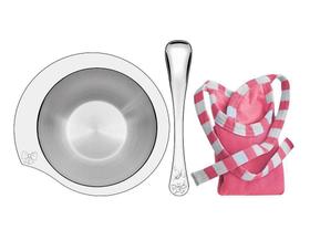 Kit Infantil Refeição Le Petit Rosa 3 Peças Inox Tramontina