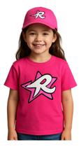Kit Infantil Rosa Emilly Vick Camiseta Boné Estrela