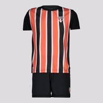 Kit Infantil São Paulo Basic Preto e Vermelho