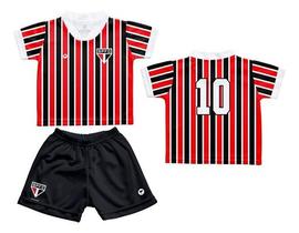 Kit Infantil São Paulo Camisa 10 Torcida Baby Oficial