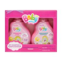 Kit infantil shampoo + condicionador baby muriel camomila e aloe vera - rosa