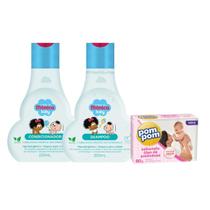 Kit Infantil Shampoo E Condicionador Cabelo e Corpo Bebê