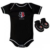 Kit Infantil Torcida Baby Santa Cruz Curto Body + Pantufa