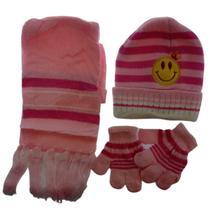 Kit Infantil Touca e Cachecol Mais Luva de Menina Kit Infantil Touca e Cachecol Mais Luva de Menina
