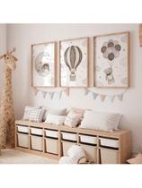 Kit Infantil Ursinho Dormindo Voando Balão Perfeito Para Decoração Quartos Bebê