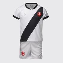Kit Infantil Vasco Baby com Bordado Branco e Preto Kit Infantil Vasco Baby com Bordado Branco e Preto