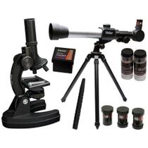 Kit Infantil Vivtelmic20 Combinado Telescópio E Microscópio