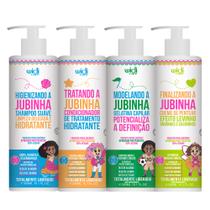 Kit Infantil Widi Care Jubinha Shampoo, Condicionador, Creme de Pentear Levinho, Gelatina