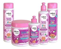 Kit Infatil Sos Cachos Kids 05 Itens - Salon Line