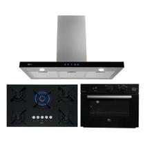 Kit Infinity Fischer: Forno a Gás Grill Coifa e Cooktop 5B Tripla Chama Kit Infinity Fischer: Forno a Gás Grill Coifa e Cooktop 5B Tripla Chama