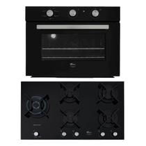 Kit Infinity Fischer: Forno Elétrico Preto e Cooktop 5B Duo Voltagem:220 Kit Infinity Fischer: Forno Elétrico Preto e Cooktop 5B Duo Voltagem:220