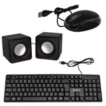 Kit Informática Caixinhas De Som Para Pc Notebook Teclado e Mouse Com Led - Link Sky