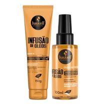 Kit Infusão de Óleos 1 Leave In 150g 1 Sérum Óleo 100ml Haskell