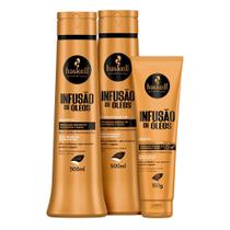 Kit Infusão de óleos Haskell 500gr (3 itens) Shampoo + Condicionador + Leave in finalizador Nutrição profunda Kit Infusão de óleos Haskell 500gr (3 itens) Shampoo + Condicionador + Leave in finalizador Nutrição profunda