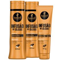 Kit Infusão de Óleos Shampoo + Condicionador 300ml + Leave In 150g Kit Infusão de Óleos Shampoo + Condicionador 300ml + Leave In 150g