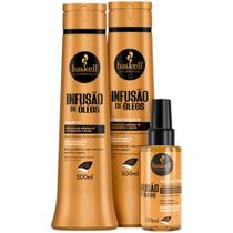 Kit Infusão de Óleos Shampoo + Condicionador 500ml + Óleo 100ml Haskell