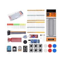 Kit Inicial Arduino Uno R3 Com Placa De Montagem, Detecção De Som, Nível De Água, Umidade, Distância Kit Inicial Arduino Uno R3 Com Placa De Montagem, Detecção De Som, Nível De Água, Umidade, Distância