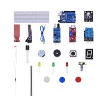 Kit Inicial Arduino Uno R3 Com Placa De Montagem, Detecção De Som, Nível De Água, Umidade, Distância Kit Inicial Arduino Uno R3 Com Placa De Montagem, Detecção De Som, Nível De Água, Umidade, Distância