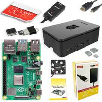 Kit inicial CanaKit Raspberry Pi 4 2 GB de RAM com estojo, ventilador, etc Kit inicial CanaKit Raspberry Pi 4 2 GB de RAM com estojo, ventilador, etc