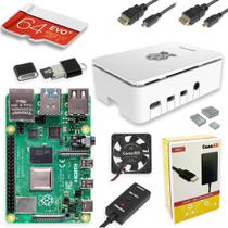 Kit inicial CanaKit Raspberry Pi 4 de 4 GB com Micro SD de 64 GB